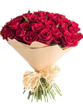 24 Red Roses Hand Tied